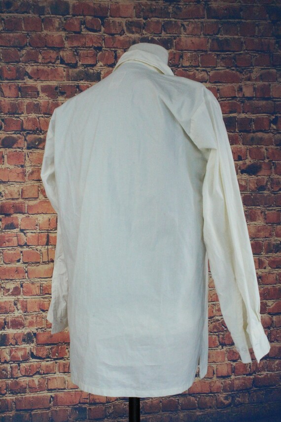 Vintage White Cotton Victorian Style Shirt (Vinta… - image 6