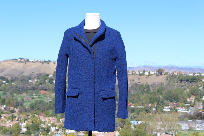 Vintage Blue Wool Jacket Vintage / 80s image 1