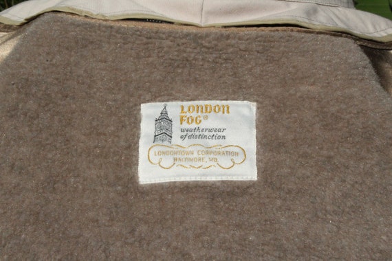 Vintage 60s London Fog Tan Windbreaker w Faux Fur… - image 7