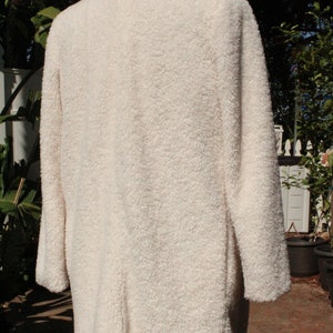 Vintage White Faux Fur Open Coat Vintage / 80s image 6