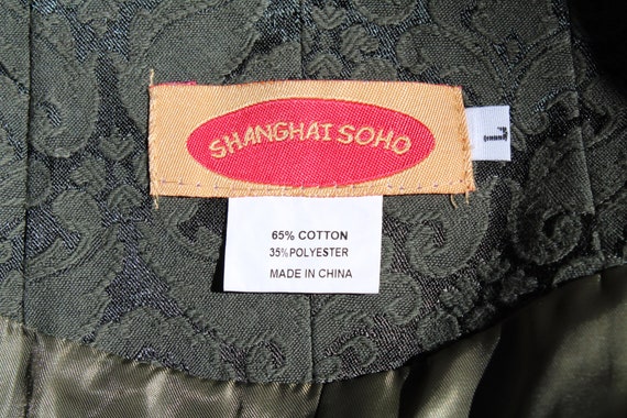 Long Green Chinese Cheongsam Jacket (Vintage / 90… - image 7