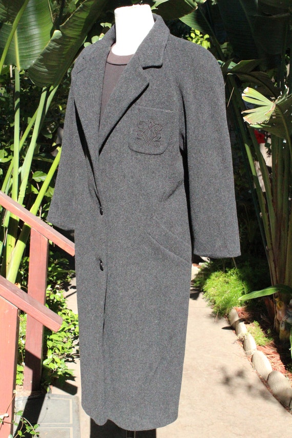 50s Grey London Fog Wool Overcoat Made in USA (Vi… - image 4