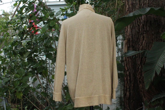 Metallic Gold Long Open Sweater (Vintage / 80s) - image 5
