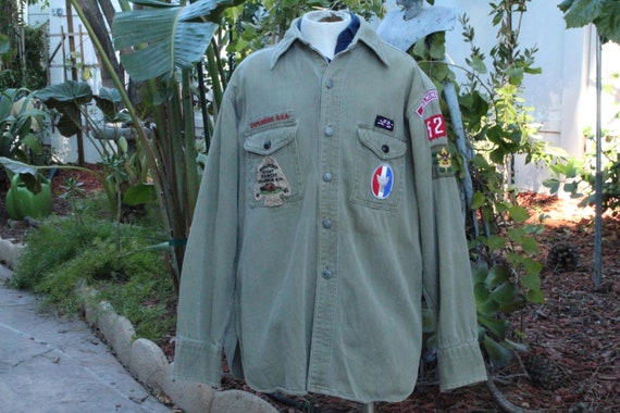Vintage 40s Boy Scouts of America Green Shirt (Vin