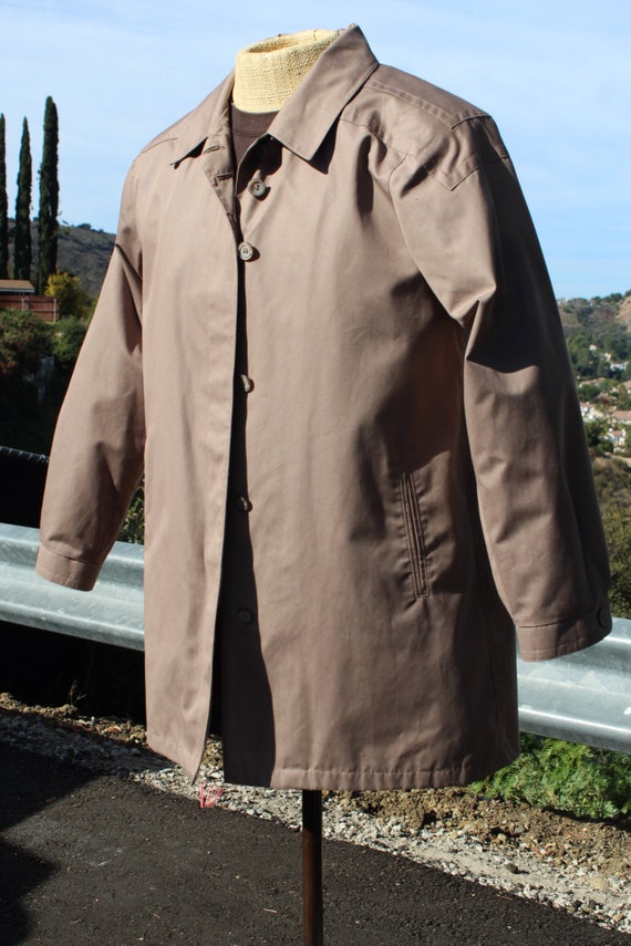 Vintage 60s Brown Trench Coat 14 Regular (Vintage… - image 3