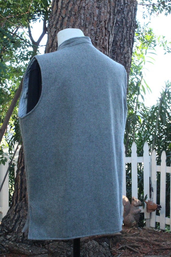 Grey Wool Indian Vest w/ Neru Collar & Specialty … - image 4