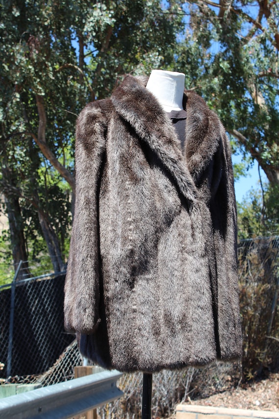 Saint laurent faux fur cheap coat