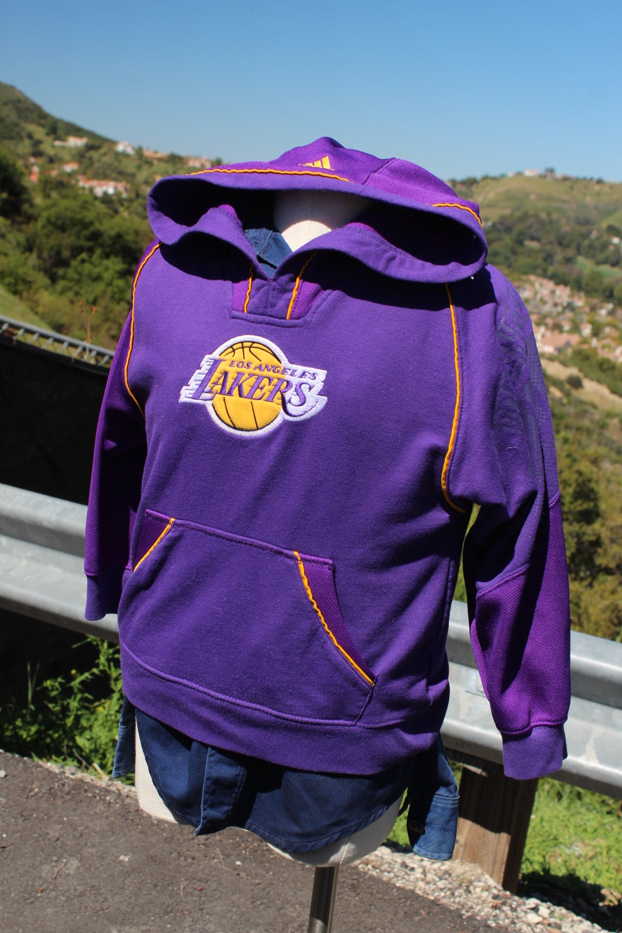 Youth Purple Lakers Hoodie 7 (vintage / 90s / Adidas) - Etsy