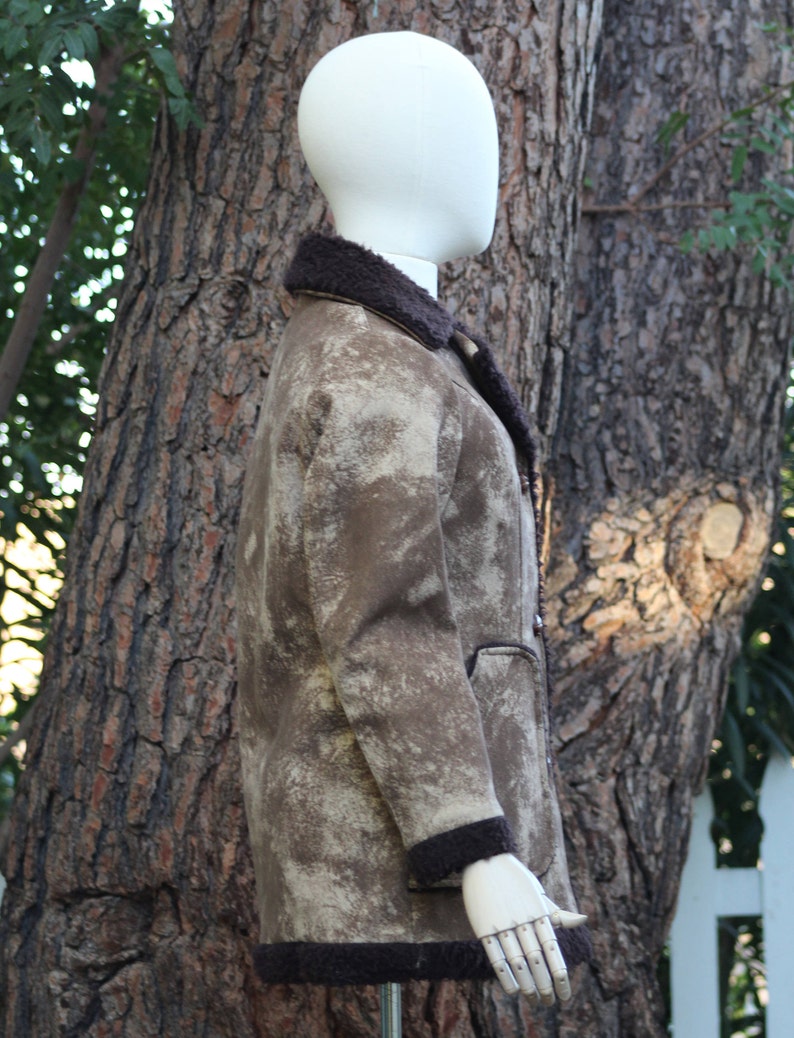 Vintage 70s Brown Vegan Jacket w/ Shearling Vintage / 70s image 3