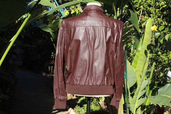 Vintage 70s Chocolate Brown Leather Jacket w Hidd… - image 4