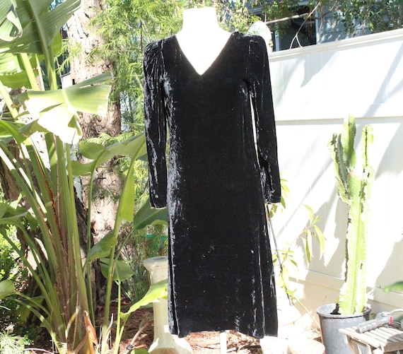 Vintage 60s Black Velvet Tracy! Dress (Vintage / T