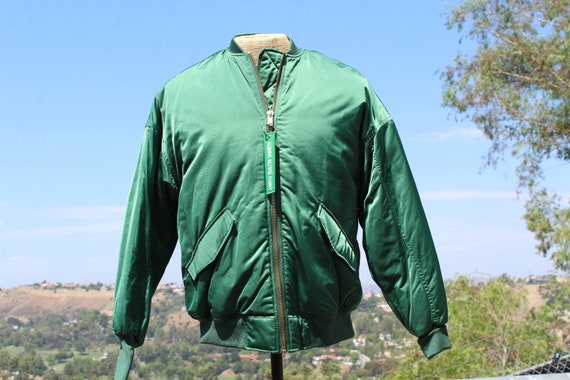 Vintage green 2025 bomber jacket