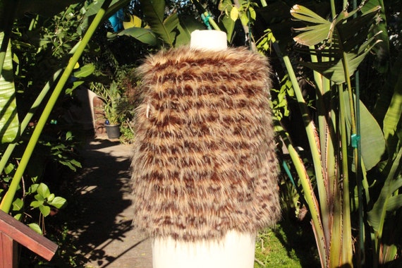 Plush Faux Fur Cheetah Print Open Vest (Vintage /… - image 4