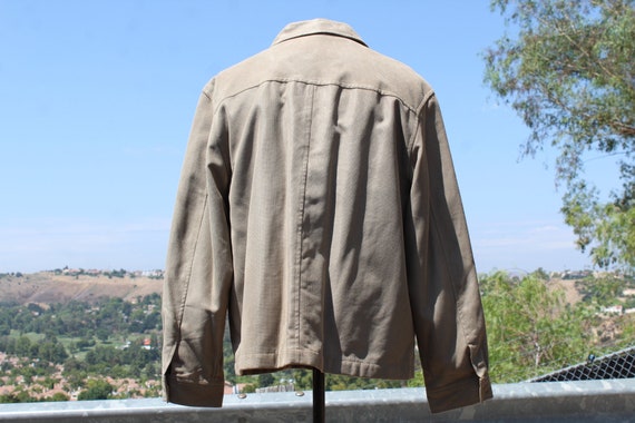 Brown Soft Suede-feel Windbreaker Large (Vintage … - image 4