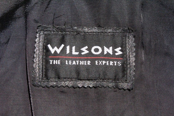 Vintage Black Wilsons Leather Belt Coat (Vintage … - image 7