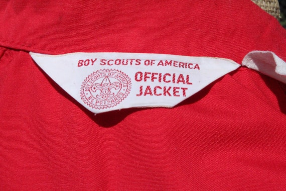 70s Red Boy Scouts Windbreaker w Original Patches… - image 9