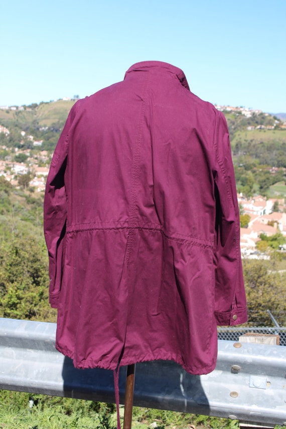 Vintage Dark Purple Parka 2XL Lightweight Cotton … - image 4