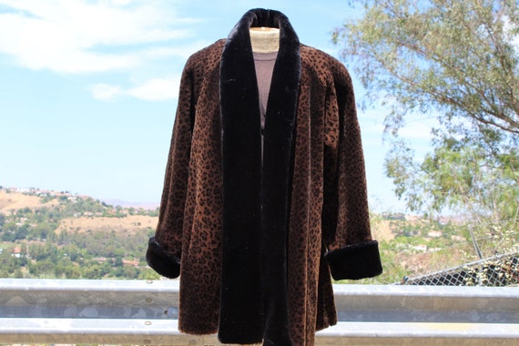 60s Faux Fur Cheetah Coat 18 Made in USA vintage 60s Charles Klein Etsy UK