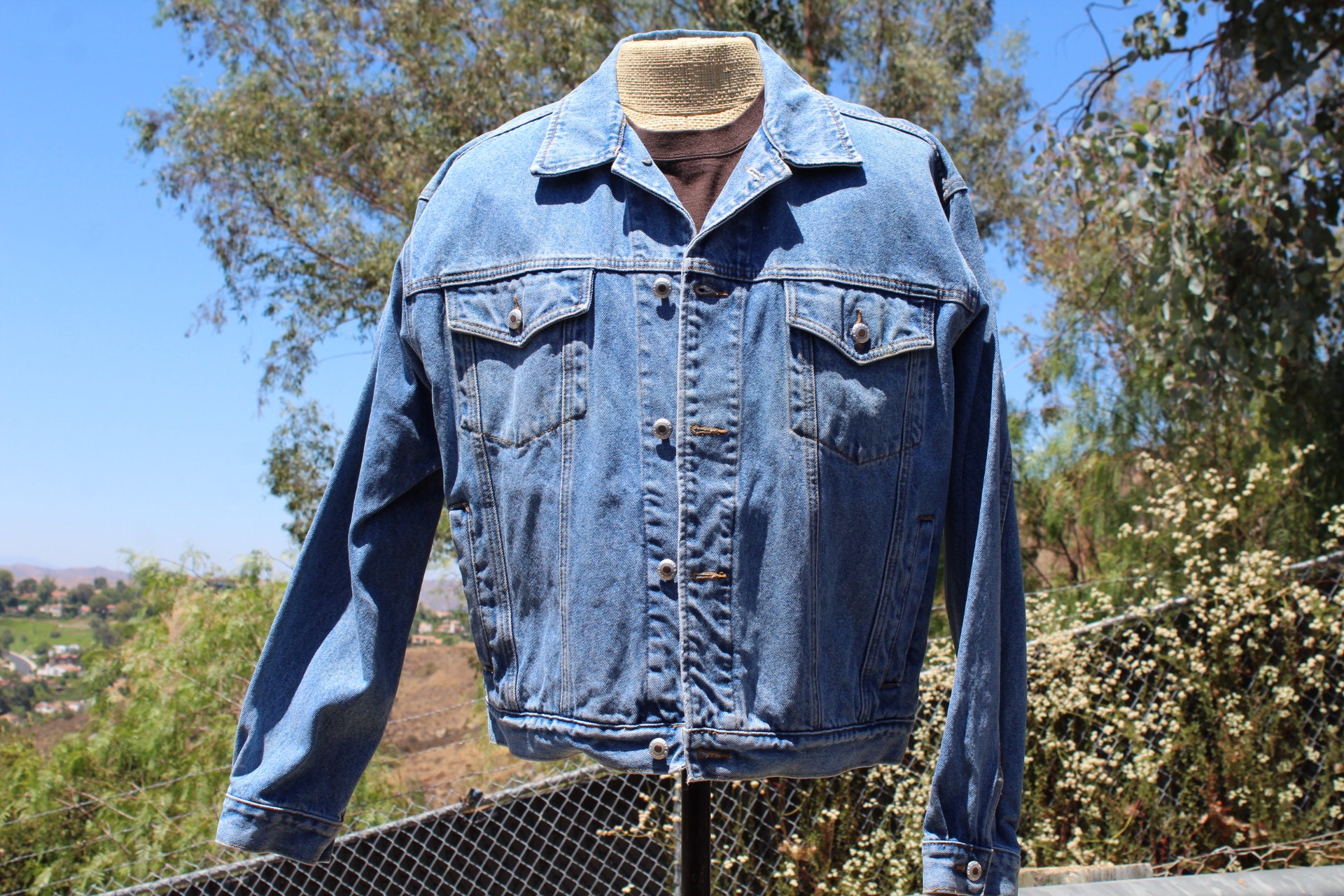Wheel of Fortune Blue Denim 15th Anniversary Jacket Large (vintage