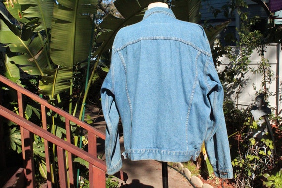 Blue Vintage 100 Cotton Denim Work Jacket (Vintag… - image 5