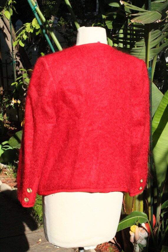 Vintage Red Mohair Wool Scotland Blazer (Vintage … - image 4