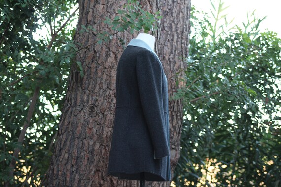 Vintage Grey Wool Jacket with Blue Interior (Vint… - image 5