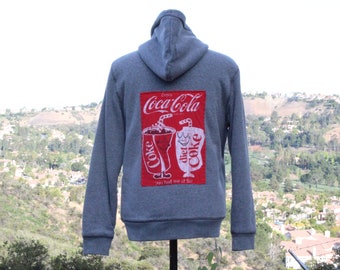 WVF Original Grey Coca Cola Hoodie W/ Black Vegan Shearling