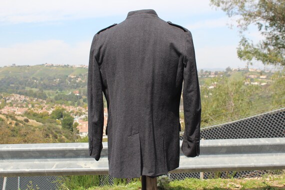 Vintage Black Wool Luxury Field Jacket Overcoat X… - image 5
