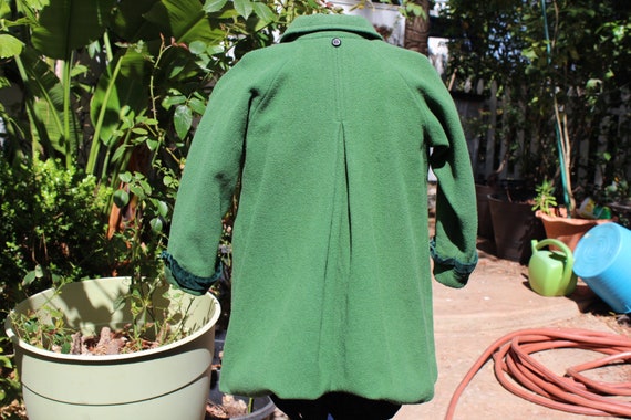 Vintage 50s Green Wool Kids Jacket 6 (Vintage / T… - image 2