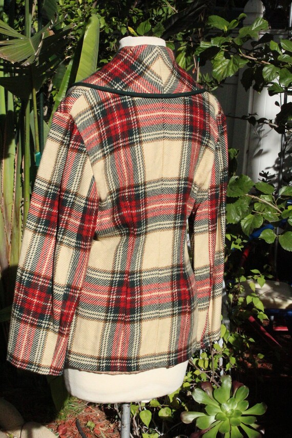 Vintage Italian Wool White Plaid Blazer (Vintage … - image 5