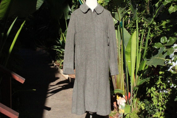 Long 50s Grey Cashmere Artista Overcoat Union USA Made (Vintage / Artista / 50s)
