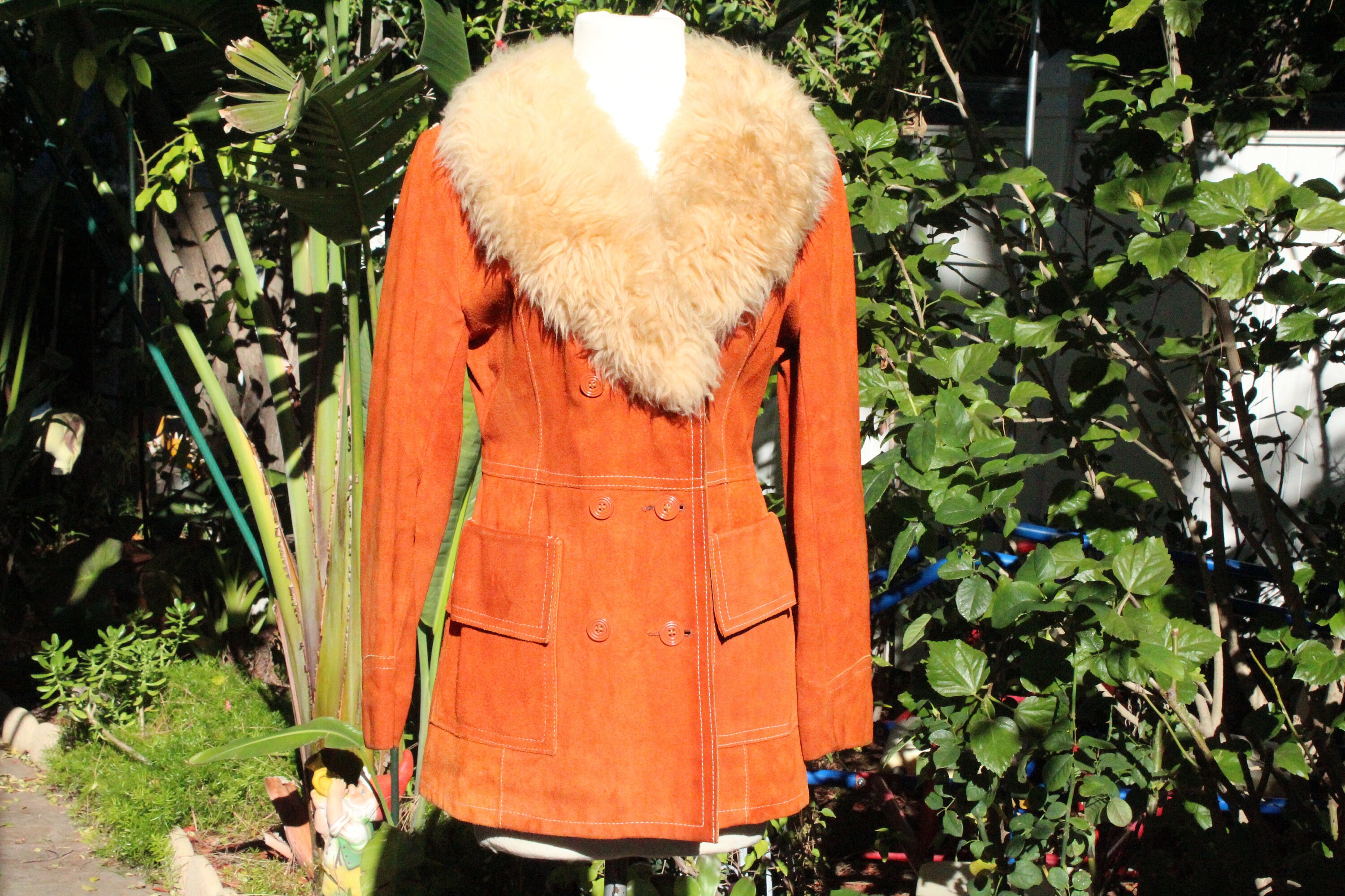 Burnt orange cheap fluffy jacket