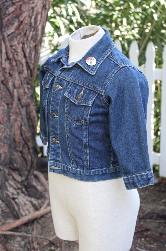 WVF Original Kids Blue Denim Handmade Sharks Patc… - image 3