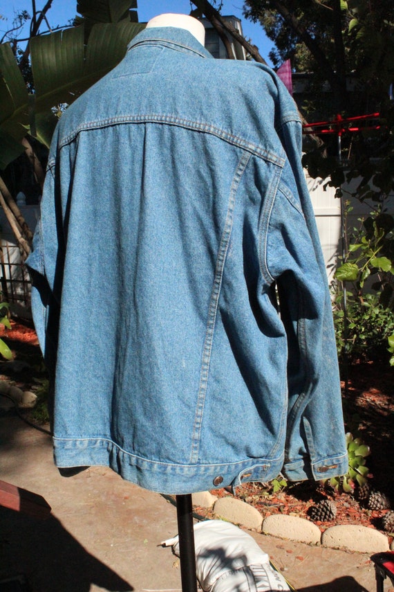 Blue Vintage 100 Cotton Denim Work Jacket (Vintag… - image 6