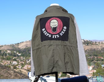Parka verte Guinness originale FMV avec écusson TR 550 fait main (fait main / original)