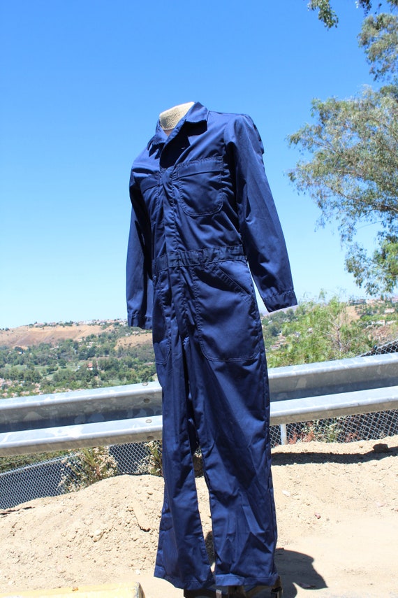 80s US Navy Blue Submariner Coverall 40 L (Vintag… - image 6