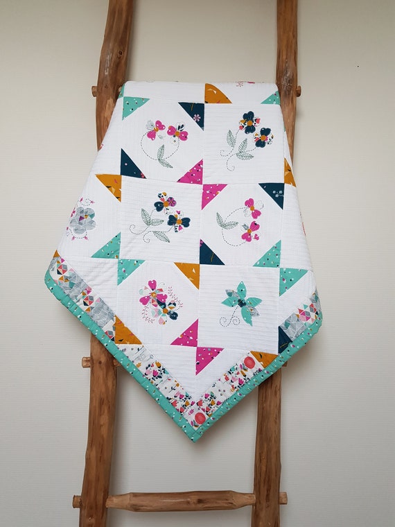 Modern Colourful Baby Blanket Nursery Bedding Baby Quilt Etsy