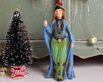Vintage enameled German Christmas fairy