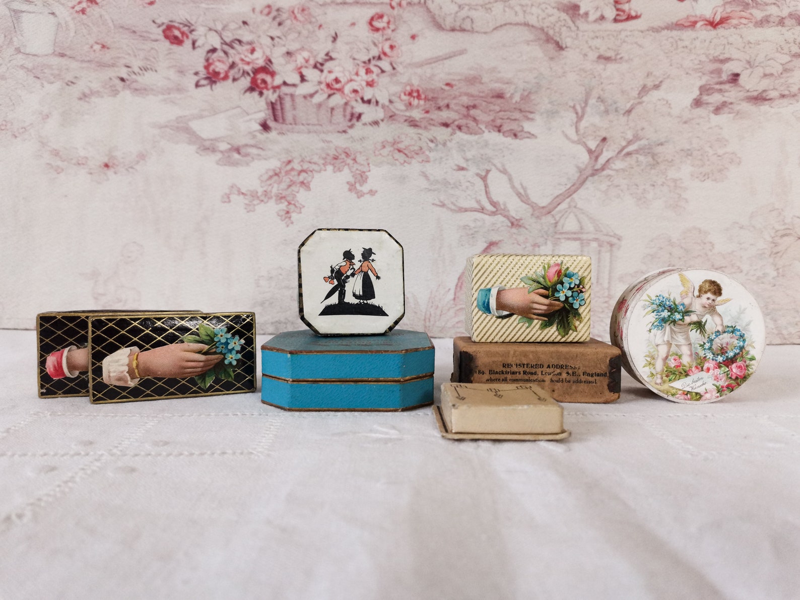 Lovely Antique Cardboard Jewelry Boxes From the Early 1900s Etsy