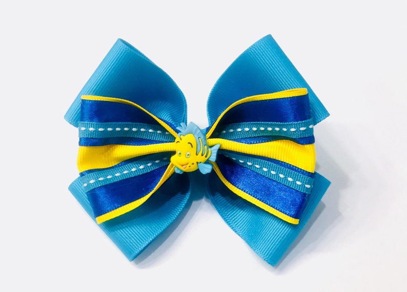 Little Mermaid's Flounder Hair Bow Etsy