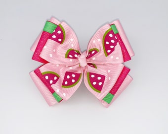 Pink Watermelon Hair Bow