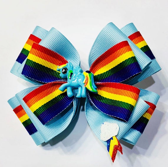 My Little Pony Rainbow Dash Hair Bow Etsy