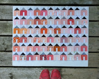 MINI HOUSE BLOCK Foundation Paper Piecing template pattern