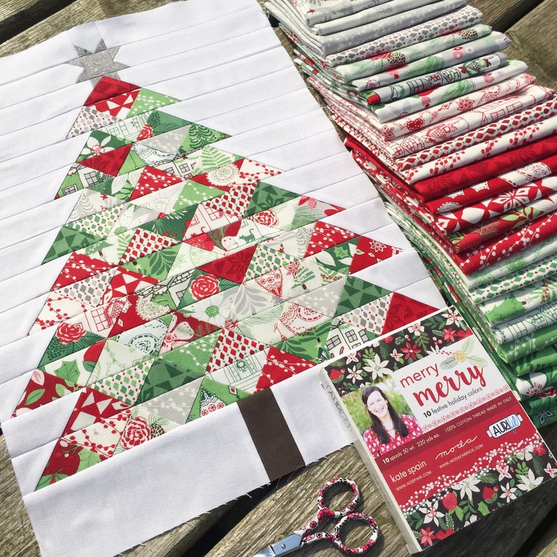 Christmas Tree Foundation Paper Piecing Pattern Etsy
