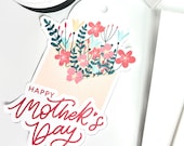 Happy Mother's Day Flower Envelope Gift Tags | Printable PDF Download