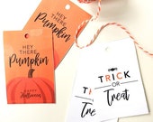 Happy Halloween Gift Tag Set | Pumpkin & Trick or Treat Gift Tags | Printable PDF Download