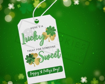 LUCKY Treat for Someone SWEET St. Patrick's Day Gift Tags | Printable PDF Download