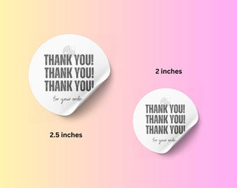 Thank You For Your Business Instant Printable Stickers | Printable PDF Download