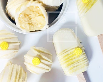 Lemon Velvet Cake Balls Recipe: Digital Baking Recipe (Printable)