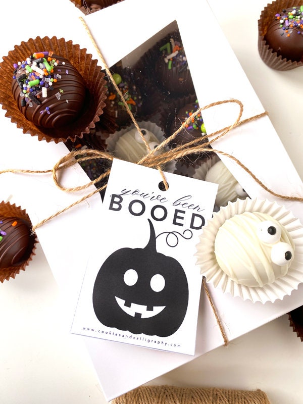 You've Been Booed Happy Halloween Gift Tag Set | Printable PDF Download ...
